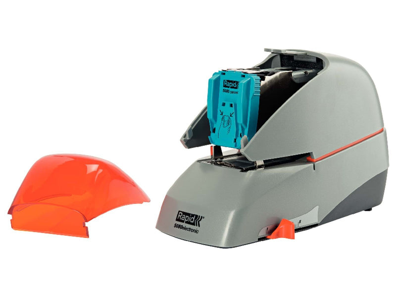 Rapid  Supreme Elektroheftgerät 5080e kontaktlos Silber/Orange