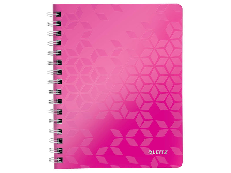 Leitz  WOW Collegeblock A5 liniert, spiralgebunden mit PP-Einband Pink