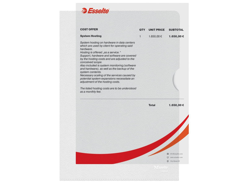 Esselte Sichthülle Standard Plus A5