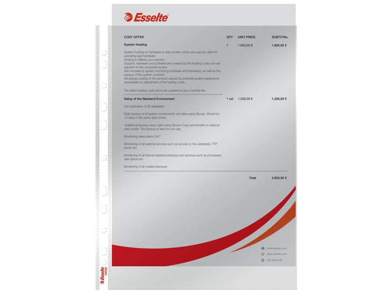 Esselte Prospekthülle Standard