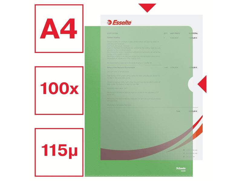 Esselte  Sichthülle Standard Plus Grün