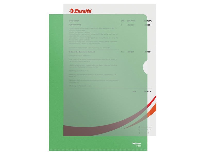 Esselte  Sichthülle Standard Plus Grün