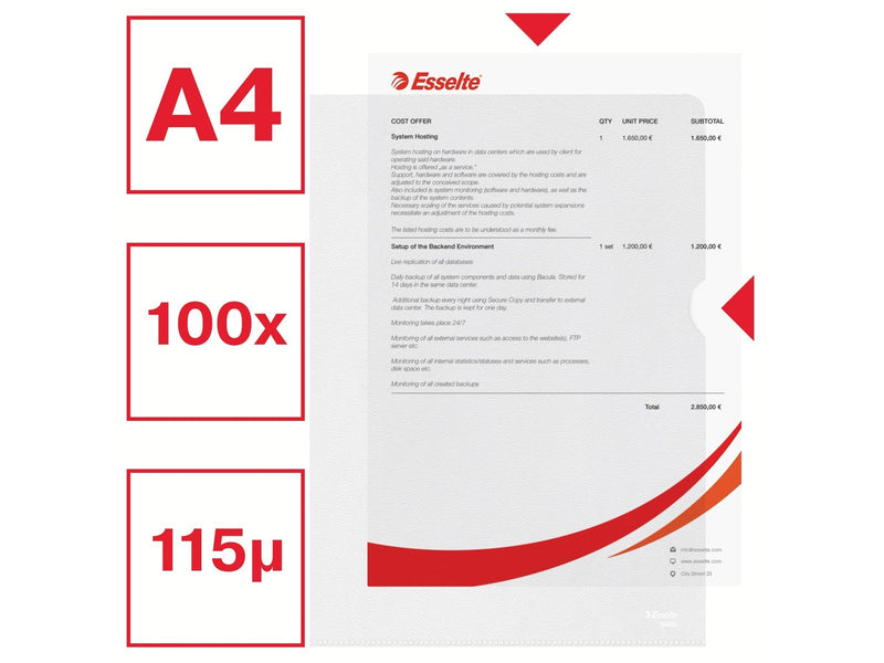 Esselte  Sichthülle Standard Plus Farblos