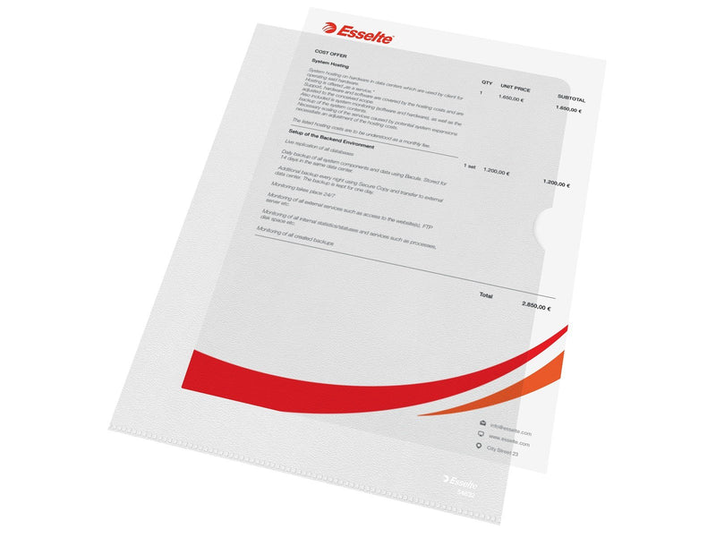 Esselte  Sichthülle Standard Plus Farblos