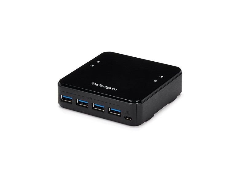 StarTech.com 4X4 USB 3.0 Peripheral Sharing Switch - For Mac / Windows / Linux - switch - 4 ports USB-Hubs - USB 3.0 - 4 - Schwa