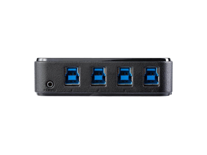 StarTech.com 4X4 USB 3.0 Peripheral Sharing Switch - For Mac / Windows / Linux - switch - 4 ports USB-Hubs - USB 3.0 - 4 - Schwa