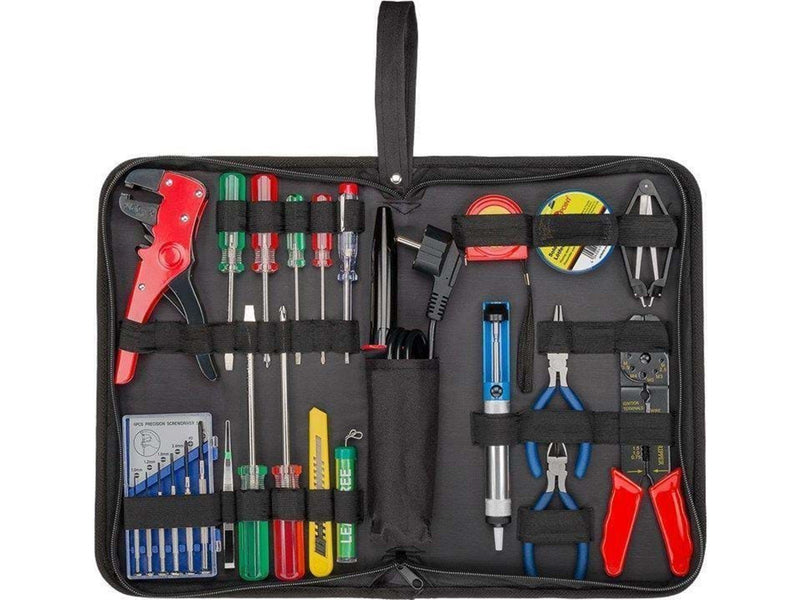 Fixpoint Tool bag with soldering set - 20-piece tool set in