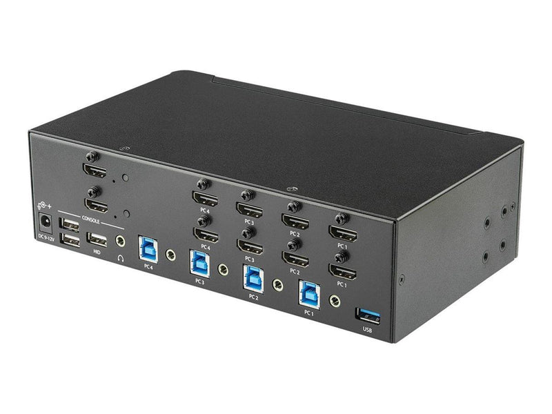 StarTech.com 4 Port HDMI KVM Switch - 4K 30Hz - Dual Display - KVM / audio / USB switch - 4 ports - rack-mountable