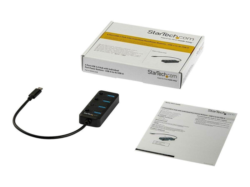 StarTech.com USB-C Hub 4-Port USB-Hubs - USB 3.2 - 4 - Schwarz