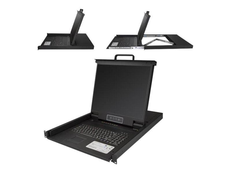 StarTech.com 8-Port Rackmount KVM Console for Server Rack - 19 in. - 1U - KVM console - 19"