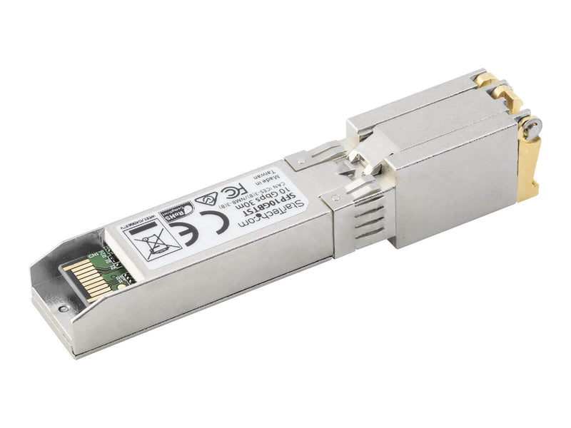 StarTech.com SFP10GBTST MSA Uncoded SFP+ Module - 10GBASE-T - SFP to RJ45 Cat6/Cat5e - 10GE Gigabit Ethernet SFP+ - RJ-45 30m
