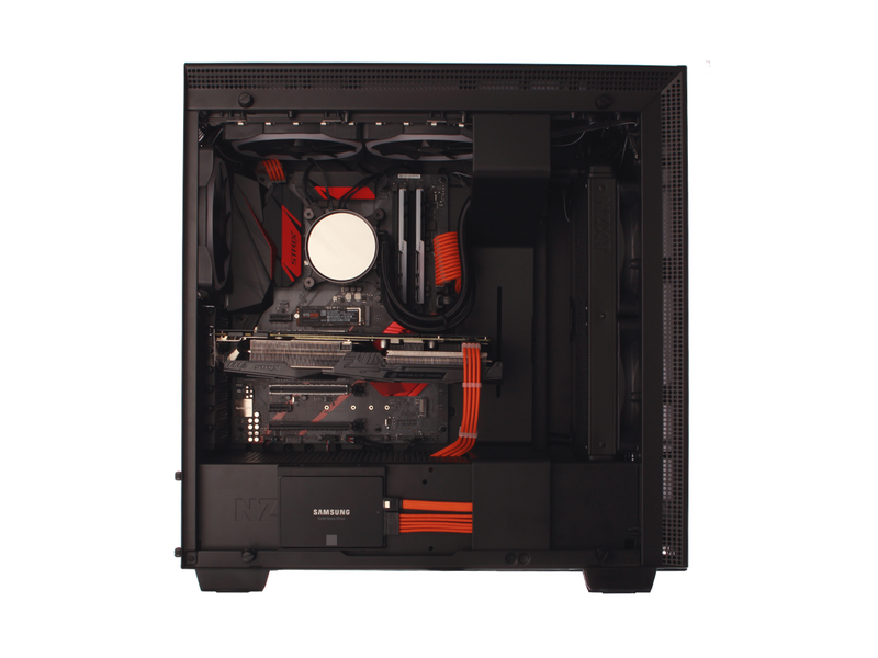 DUTZO Sleeved Power Extension Cable Kit - Orange