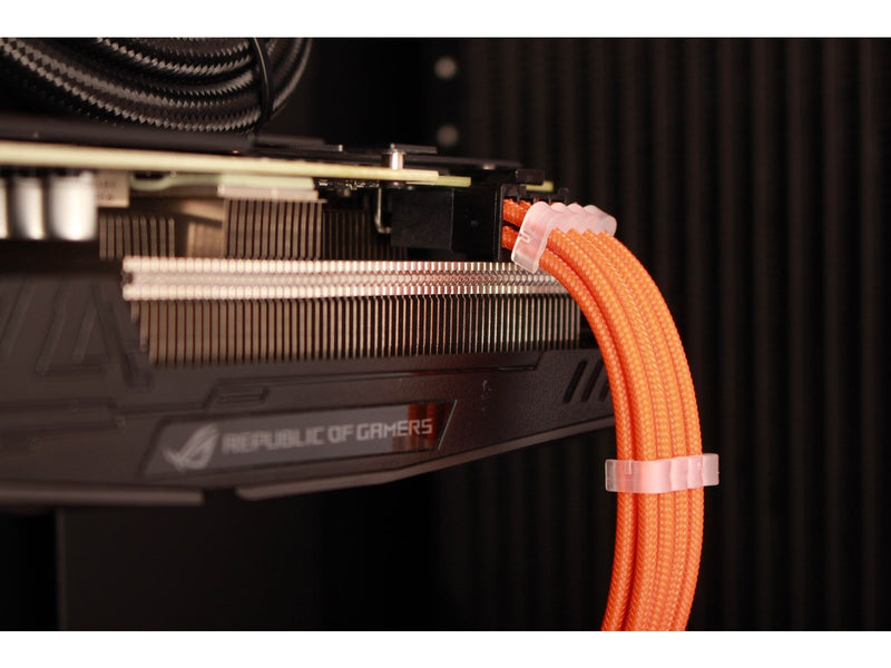 DUTZO Sleeved Power Extension Cable Kit - Orange