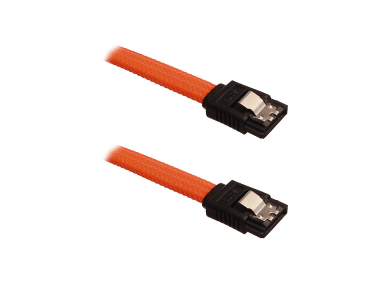 DUTZO Sleeved SATA-kabel - Orange - 0.3 m