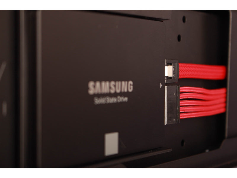 DUTZO Sleeved SATA-kabel - Rot - 0.3 m
