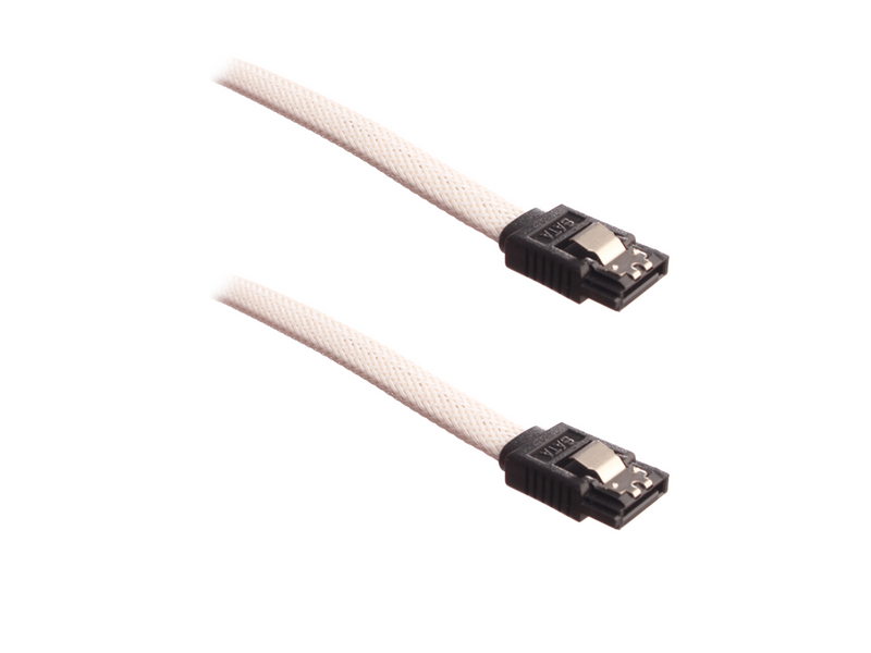 DUTZO Sleeved SATA-kabel - Weiß - 0.3 m