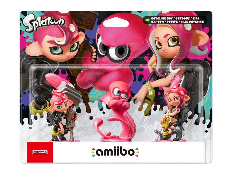 Nintendo Amiibo Octoling Girl - Boy - Octopus - 3 in 1