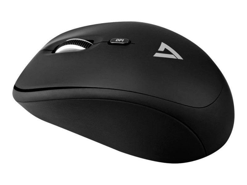V7 MW100-1E - mouse - 2.4 GHz - black - Maus (Schwarz)