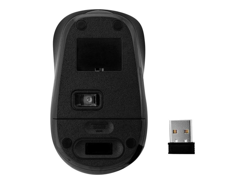 V7 MW100-1E - mouse - 2.4 GHz - black - Maus (Schwarz)