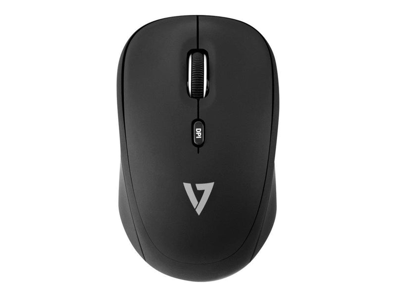 V7 MW100-1E - mouse - 2.4 GHz - black - Maus (Schwarz)