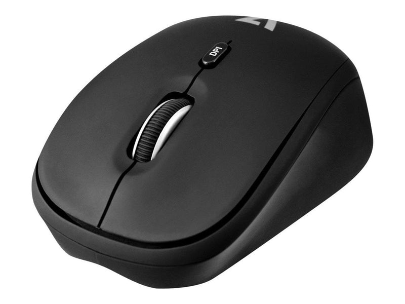 V7 MW100-1E - mouse - 2.4 GHz - black - Maus (Schwarz)
