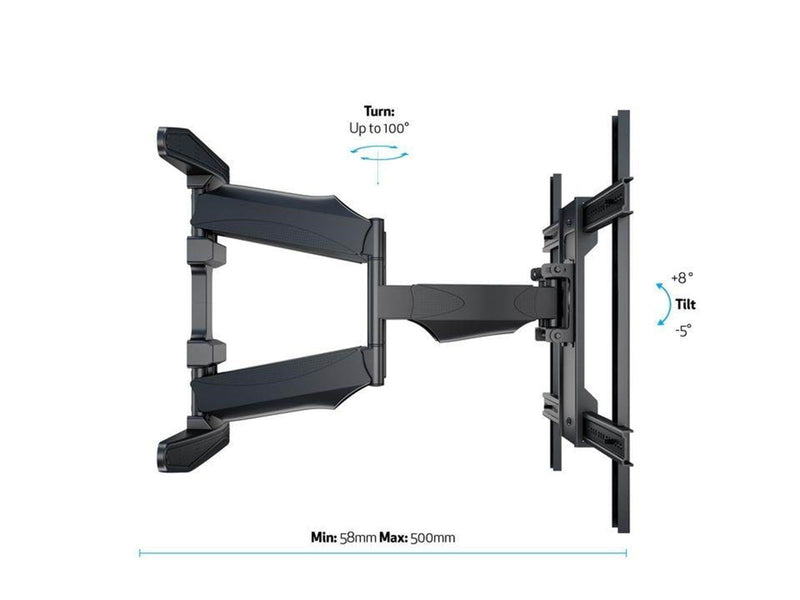 Multibrackets M VESA Flexarm XL Full Motion Dual 45 kg 85" 200 x 100 mm