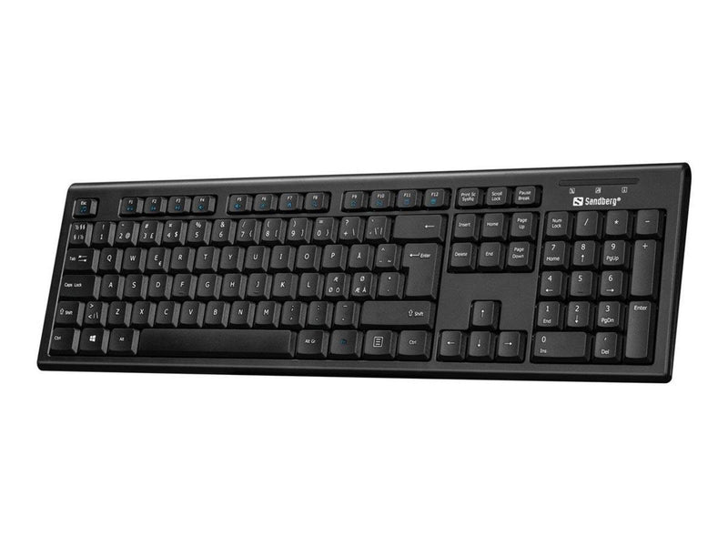 Sandberg USB Wired Office Keyboard - Tastaturen - Nordisch - Schwarz