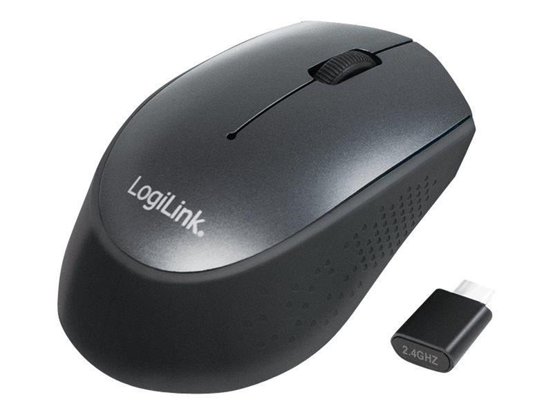 LogiLink Maus optisch 3D USB-C 3 Tasten 3200 dpi 2 - Maus (Grau)