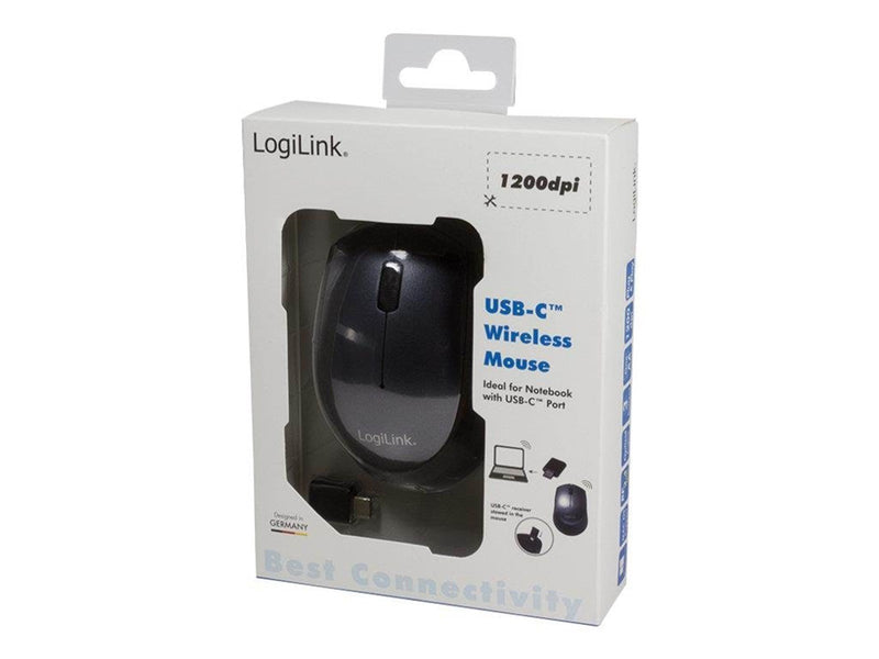LogiLink Maus optisch 3D USB-C 3 Tasten 3200 dpi 2 - Maus (Grau)