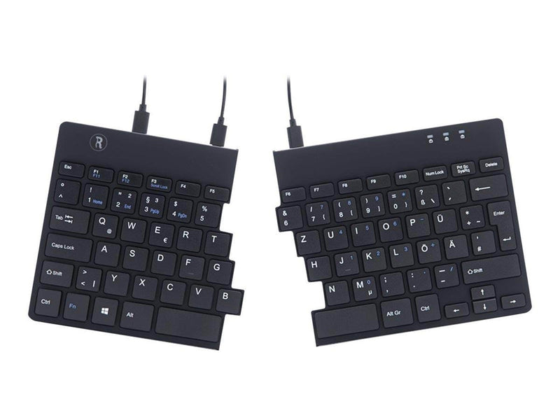 R-Go Tools R-Go Split Ergonomiske tastatur QWERTZ (DE) sort kablet - Tastaturen - Deutsch - Schwarz