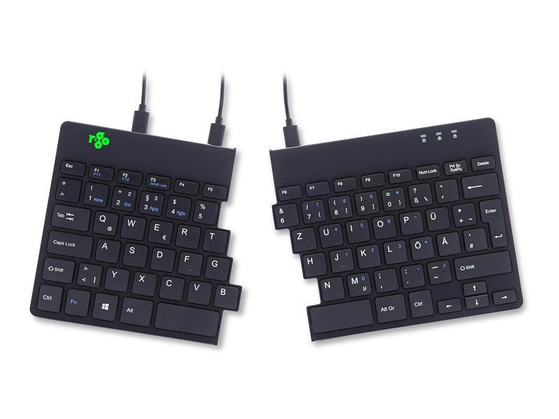 R-Go Tools R-Go Split Ergonomiske tastatur QWERTZ (DE) sort kablet - Tastaturen - Deutsch - Schwarz