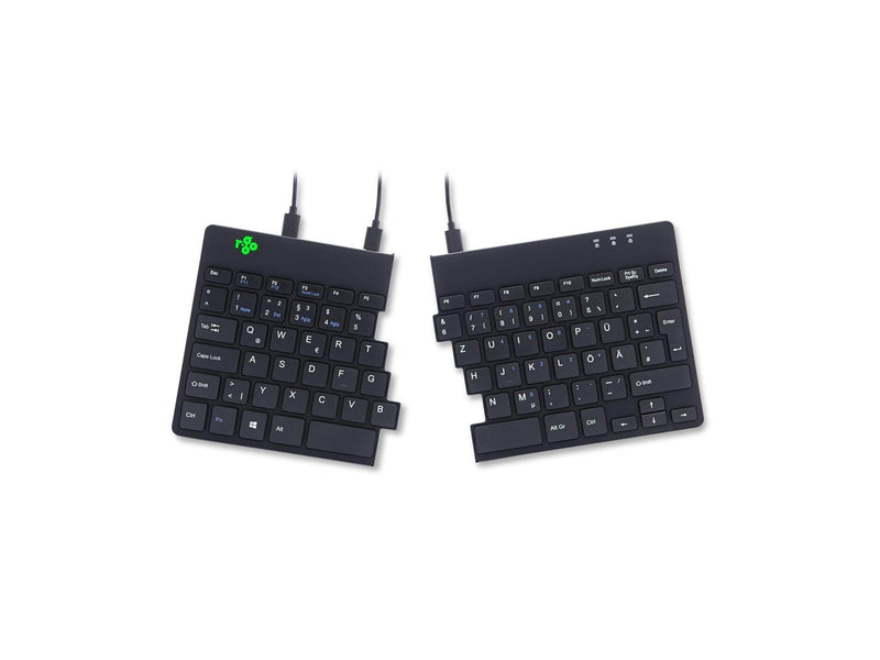 R-Go Tools R-Go Split Ergonomiske tastatur QWERTZ (DE) sort kablet - Tastaturen - Deutsch - Schwarz