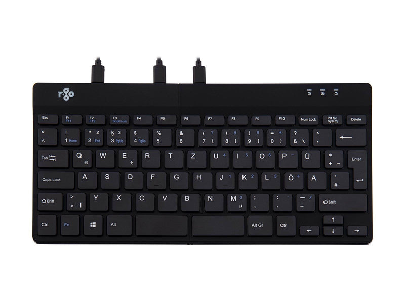 R-Go Tools R-Go Split Ergonomiske tastatur QWERTZ (DE) sort kablet - Tastaturen - Deutsch - Schwarz