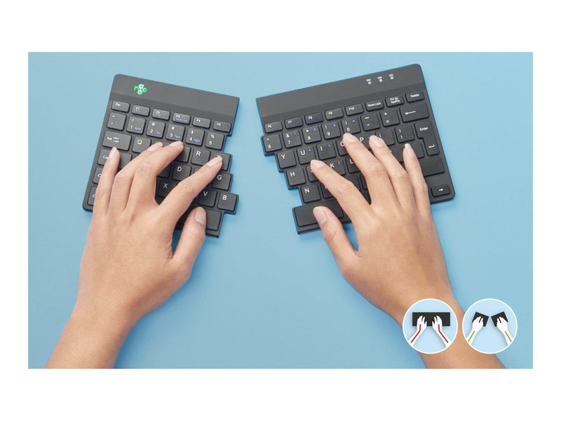R-Go Tools R-Go Split Ergonomiske tastatur QWERTZ (DE) sort kablet - Tastaturen - Deutsch - Schwarz