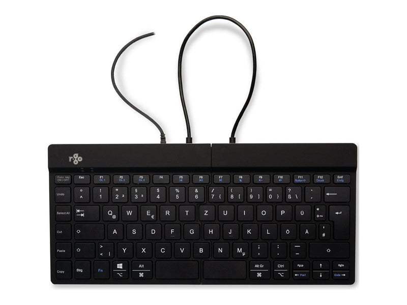 R-Go Tools R-Go Split Ergonomiske tastatur QWERTZ (DE) sort kablet - Tastaturen - Deutsch - Schwarz