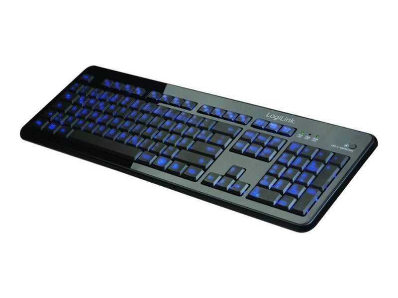 LogiLink Illuminated - Tastaturen - Deutsch - Schwarz