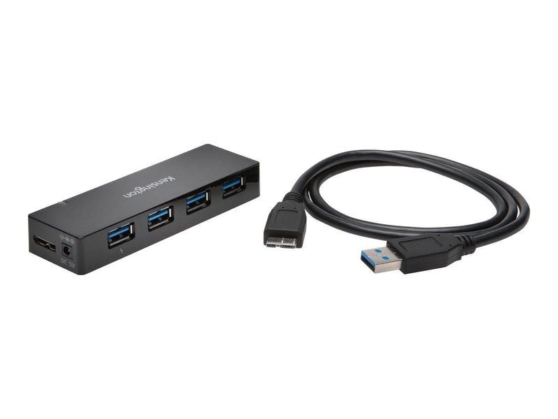 Kensington UH4000C USB 3.0 4-Port Hub mit Ladefunktion, schwarz USB-Hubs - 4 - Schwarz