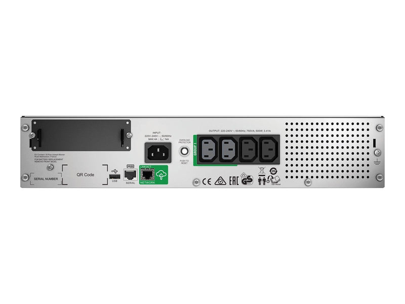 APC SMT750RMI2UC - Smart-UPS - 750VA/500W - Line Interactive UPS