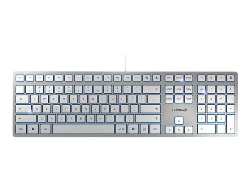 Cherry KC 6000 SLIM - Tastaturen - Englisch - US - Silber