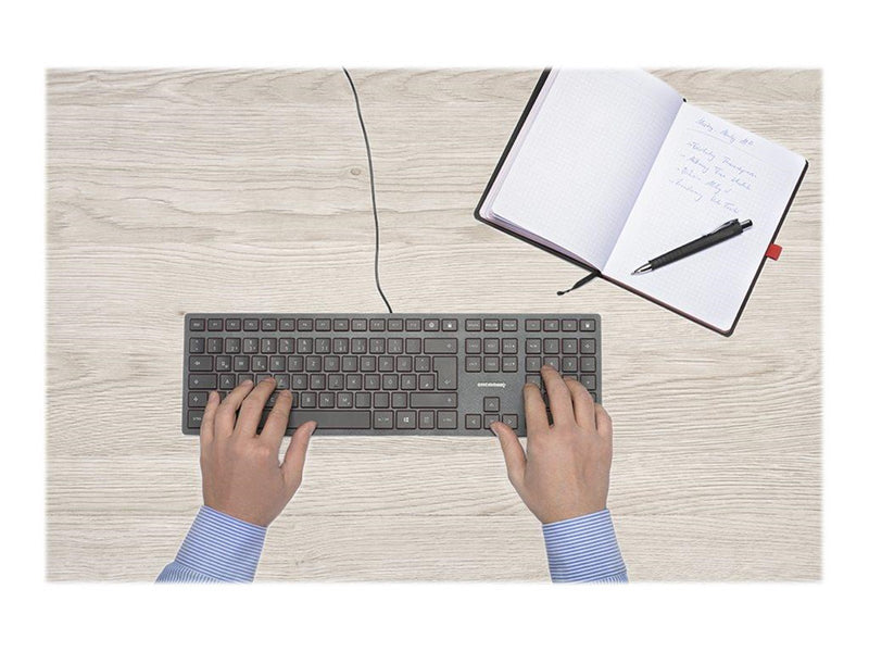 Cherry KC 6000 SLIM - Tastaturen - Englisch - Schwarz