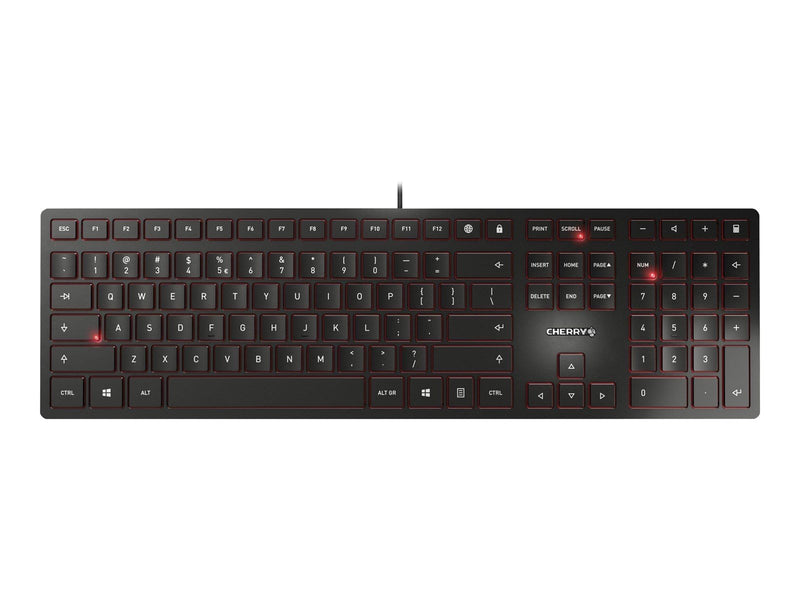 Cherry KC 6000 SLIM - Tastaturen - Englisch - Schwarz