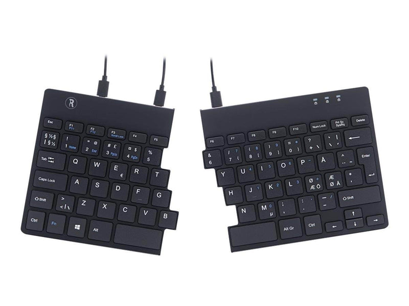 R-Go Tools R-Go Split Ergonomisk tastatur QWERTY (Nordic) sort kablet - Tastaturen - Nordisch - Schwarz