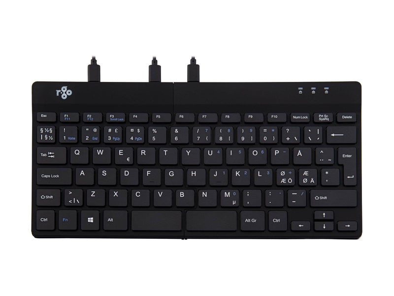 R-Go Tools R-Go Split Ergonomisk tastatur QWERTY (Nordic) sort kablet - Tastaturen - Nordisch - Schwarz