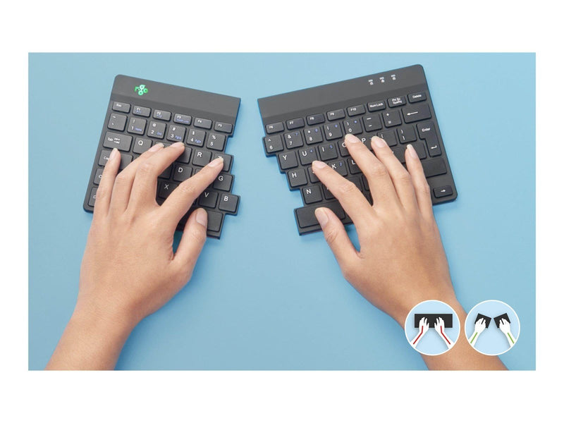 R-Go Tools R-Go Split Ergonomisk tastatur QWERTY (Nordic) sort kablet - Tastaturen - Nordisch - Schwarz