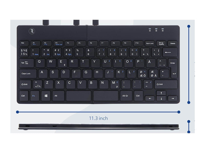 R-Go Tools R-Go Split Ergonomisk tastatur QWERTY (Nordic) sort kablet - Tastaturen - Nordisch - Schwarz
