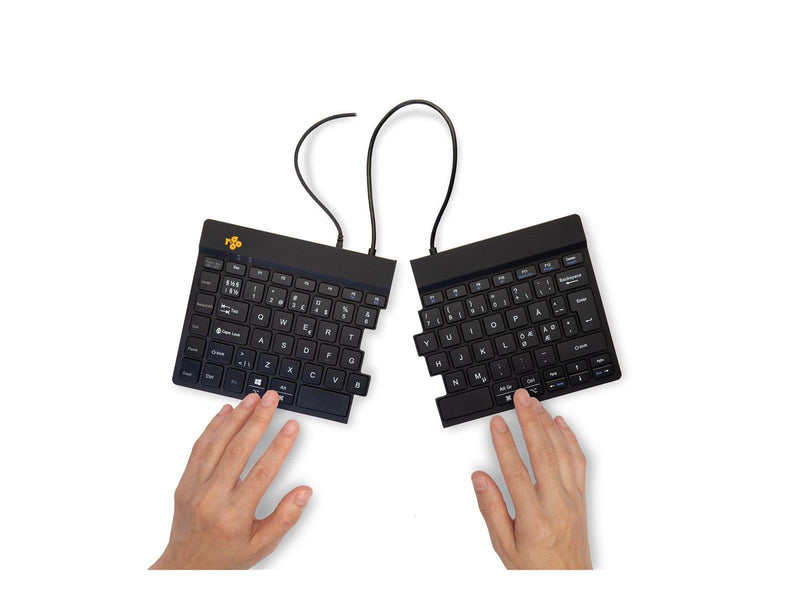 R-Go Tools R-Go Split Ergonomisk tastatur QWERTY (Nordic) sort kablet - Tastaturen - Nordisch - Schwarz