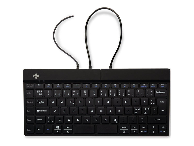 R-Go Tools R-Go Split Ergonomisk tastatur QWERTY (Nordic) sort kablet - Tastaturen - Nordisch - Schwarz