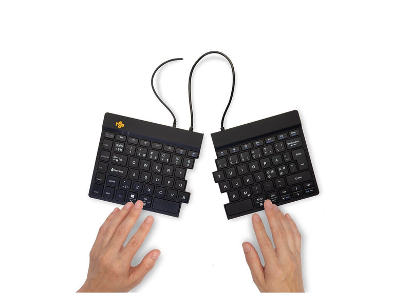 R-Go Tools R-Go Split Ergonomisk tastatur QWERTY (Nordic) sort kablet - Tastaturen - Nordisch - Schwarz