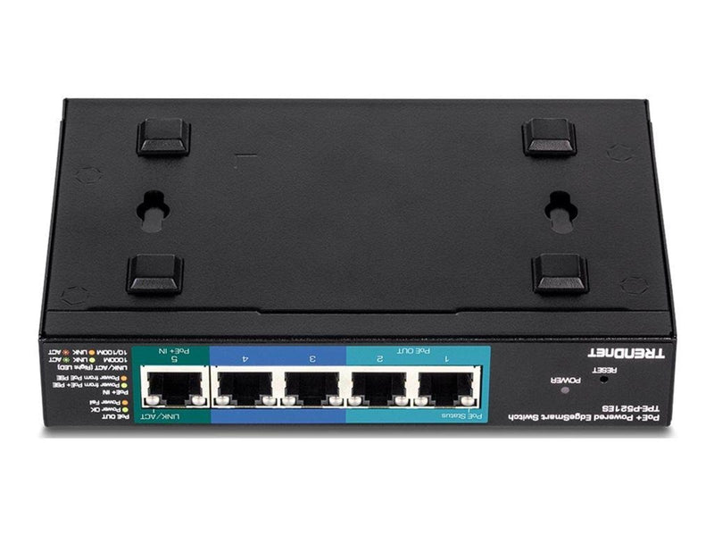 TRENDnet TPE-P521ES 5-Port Gigabit PoE+ Powered EdgeSmart Switch with PoE Pass Through