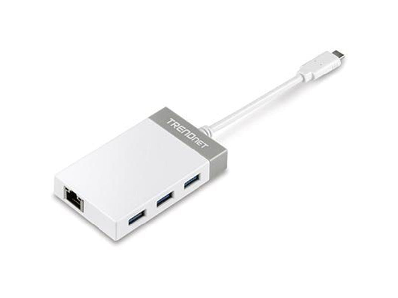 TRENDnet TUC-ETGH3 USB-C to Gigabit Adapter + USB Hub